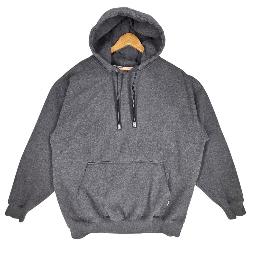 PRO CLUB MEN’S HEAVYWEIGHT 13oz COTTON PULLOVER HOODIE – DARK GRAY – SIZE 2XL